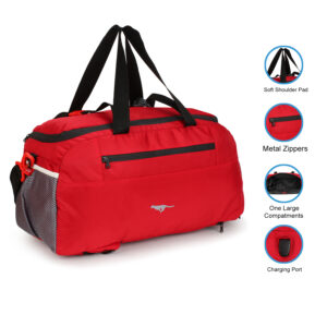 Gene Bags® MN-0330 Duffle / Gym & Travelling Bag with USB Holder and Shoe Cave