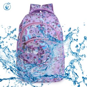 Gene Bags® MP-1010 School Bags With Premium Fabric for Girls & Women | Waterproof College Backpack| Tuition Bag| Capacity- 34 Liters (PURPLE)