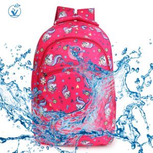 Gene Bags® MP-1010 School Bags With Premium Fabric for Girls & Women | Waterproof College Backpack| Tuition Bag| Capacity- 34 Liters (PINK)